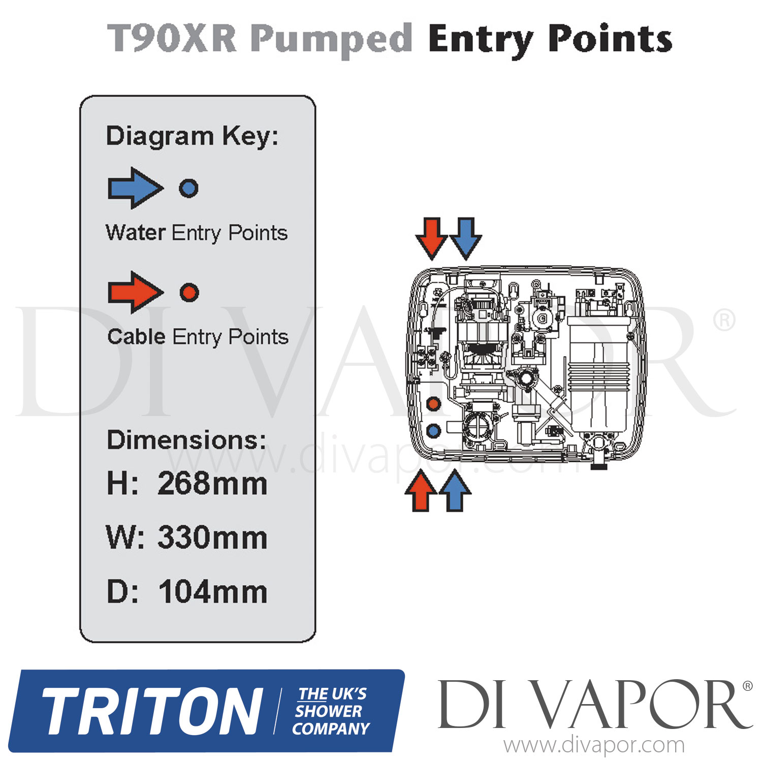 Triton T90xr Pumped Electric Shower Spare Parts TR DV 284